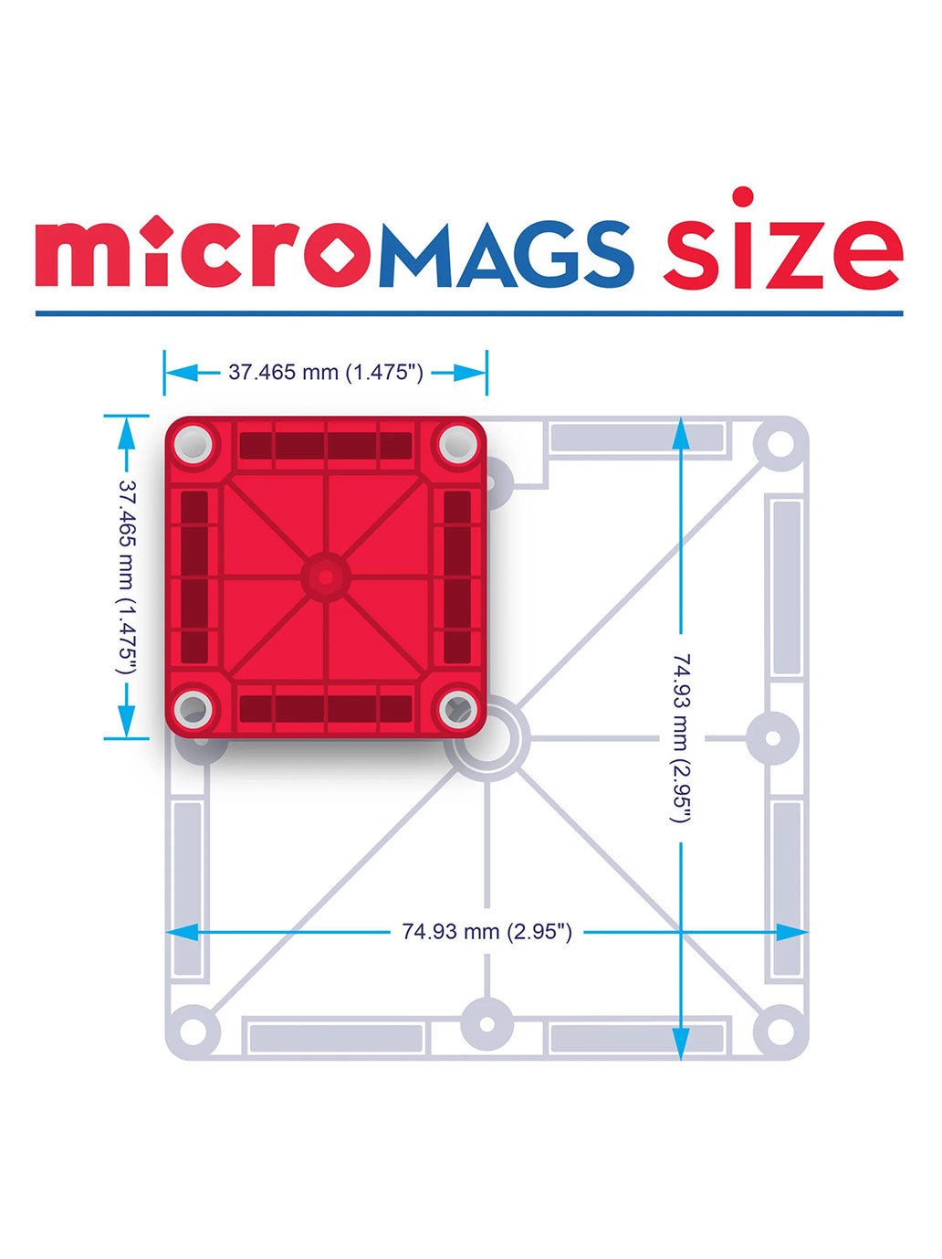 Klocki magnetyczne Travel microMAGS 26 el. Magna-Tiles BEBE Concept 