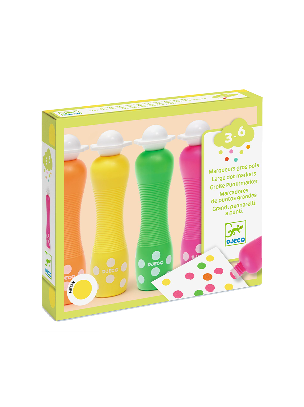 Markery stempelkowe 4 kolory Djeco BEBE Concept 