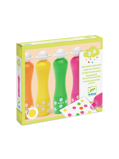 Markery stempelkowe 4 kolory Djeco BEBE Concept 
