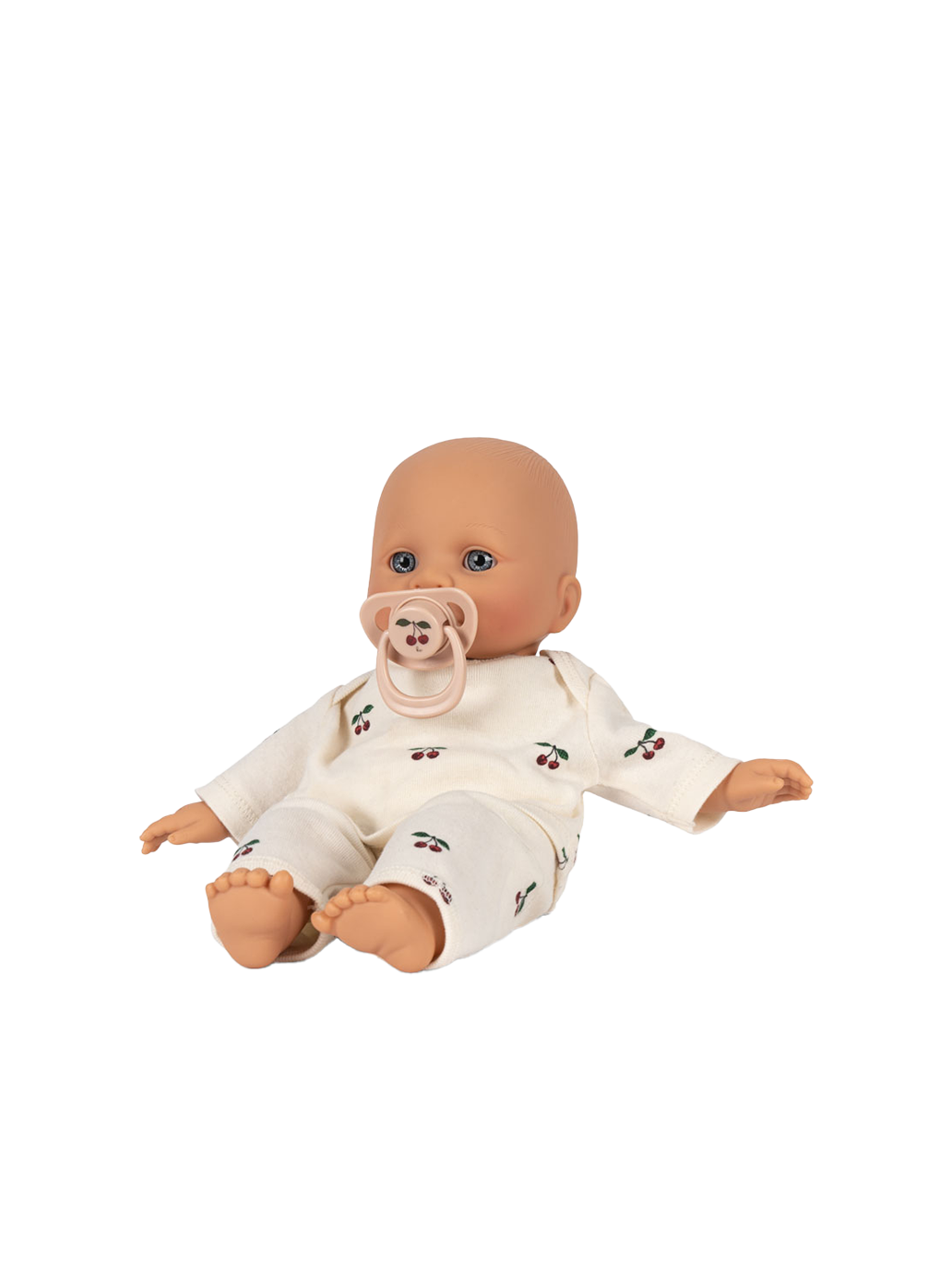 Lalka z miękkim brzuszkiem, ubrankiem i smoczkiem Konges Slojd BEBE Concept 