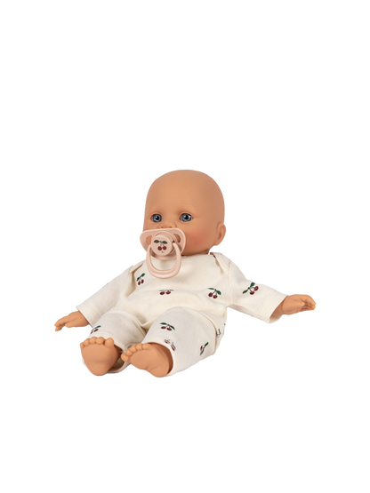 Lalka z miękkim brzuszkiem, ubrankiem i smoczkiem Konges Slojd BEBE Concept 