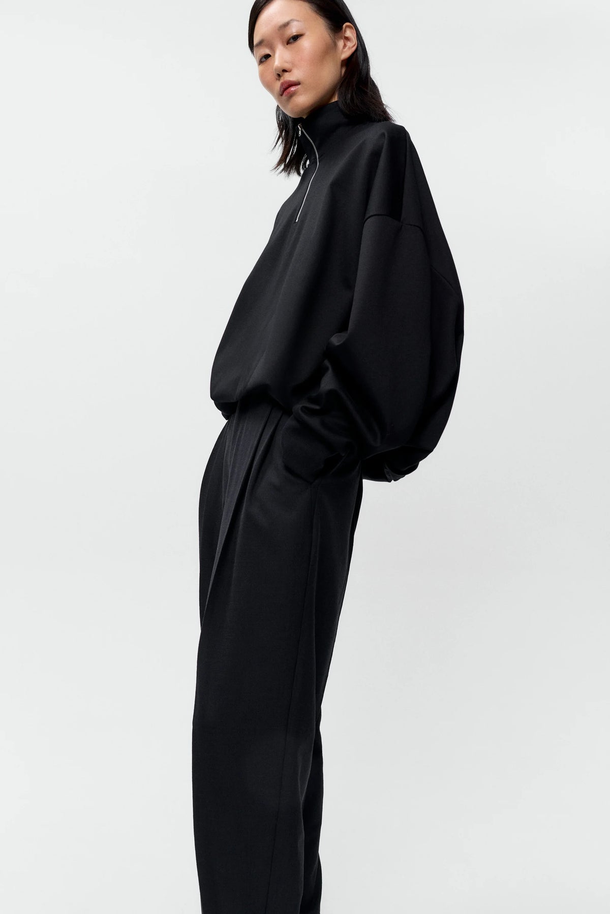 Balloon Quarter-Zip Black BLACK