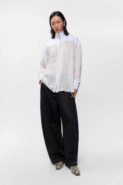Curved Baggy Jeans Black BLACK