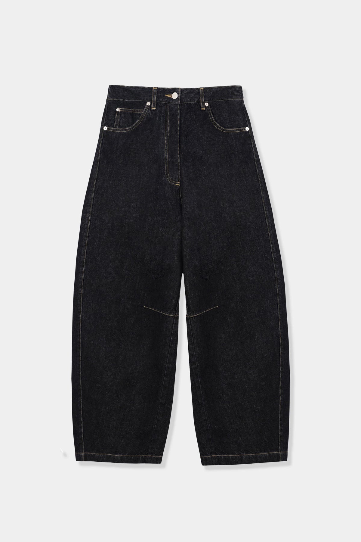 Curved Baggy Jeans BLACK