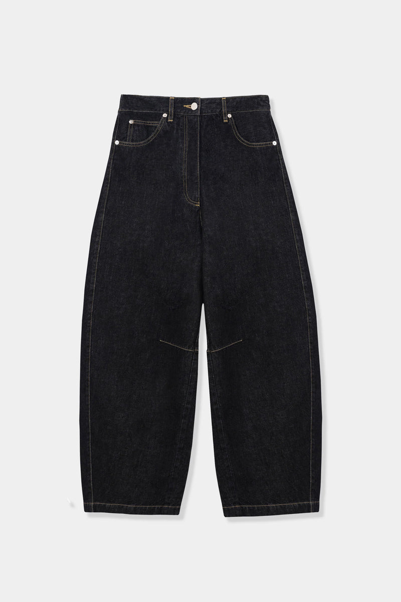 Curved Baggy Jeans Black