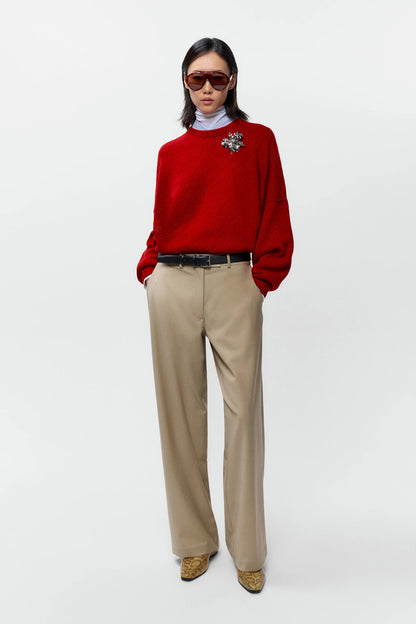 Merino &amp; Cashmere Sweater Red RED