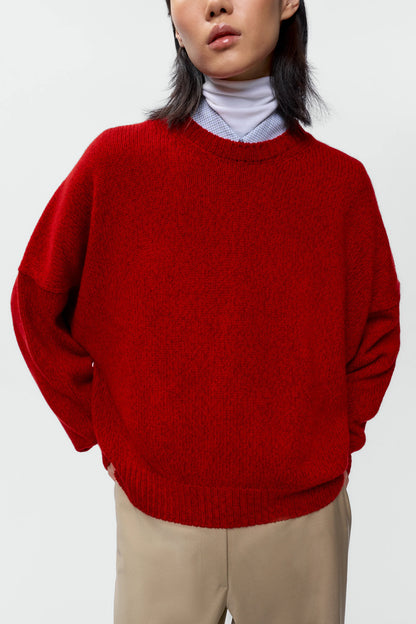 Merino &amp; Cashmere Sweater Red RED