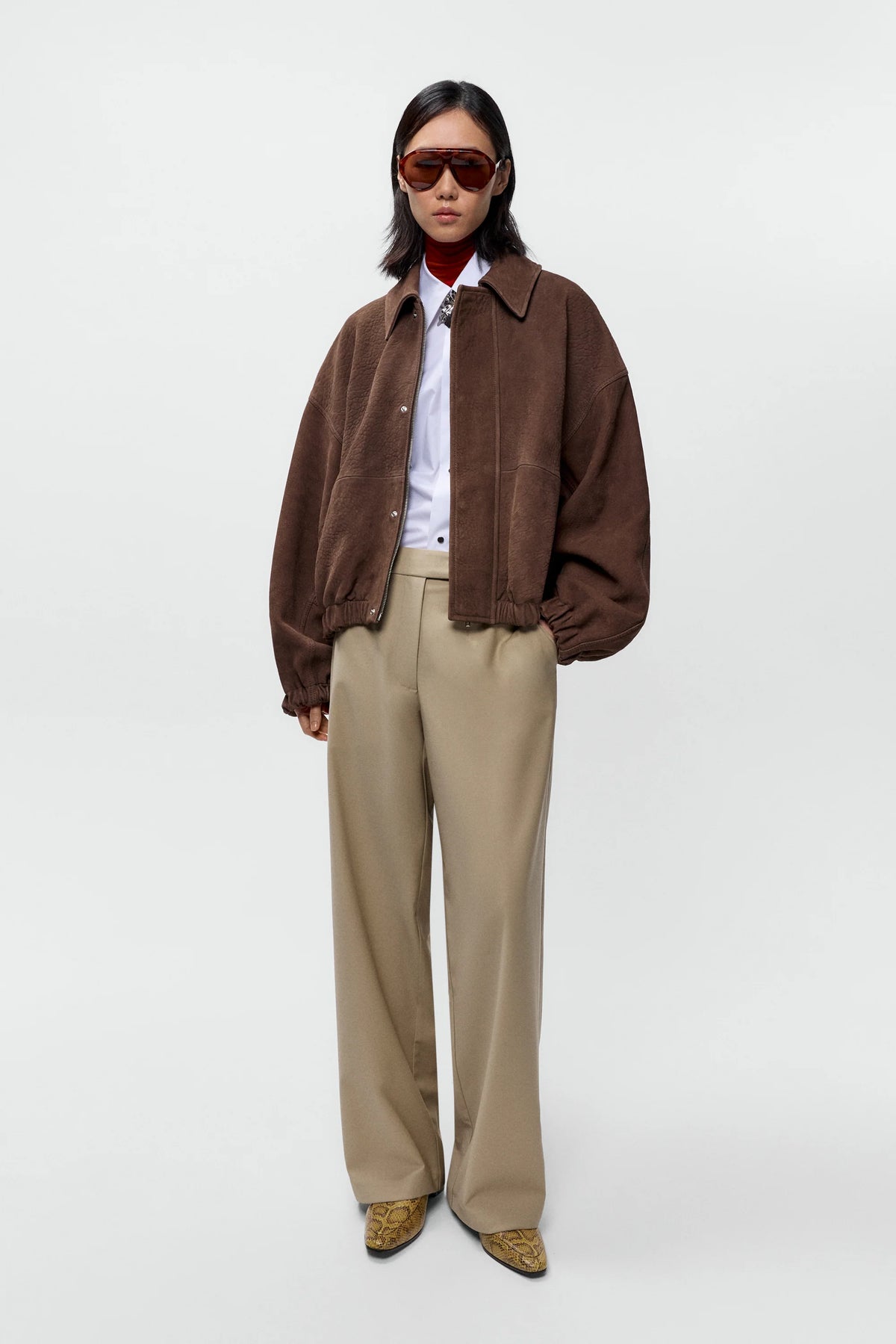 Nobuck Bomber Jacket Deep Taupe DEEP TAUPE