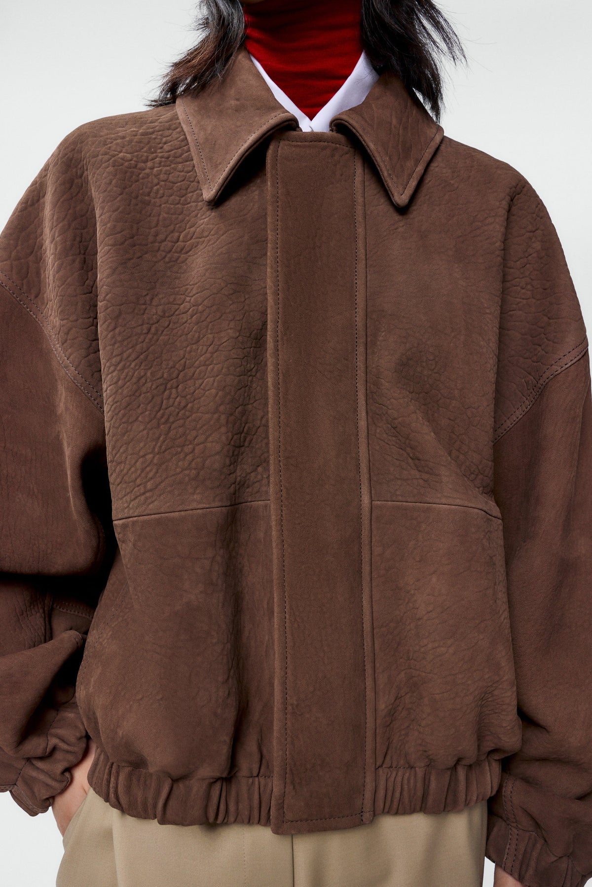 Nobuck Bomber Jacket Deep Taupe DEEP TAUPE