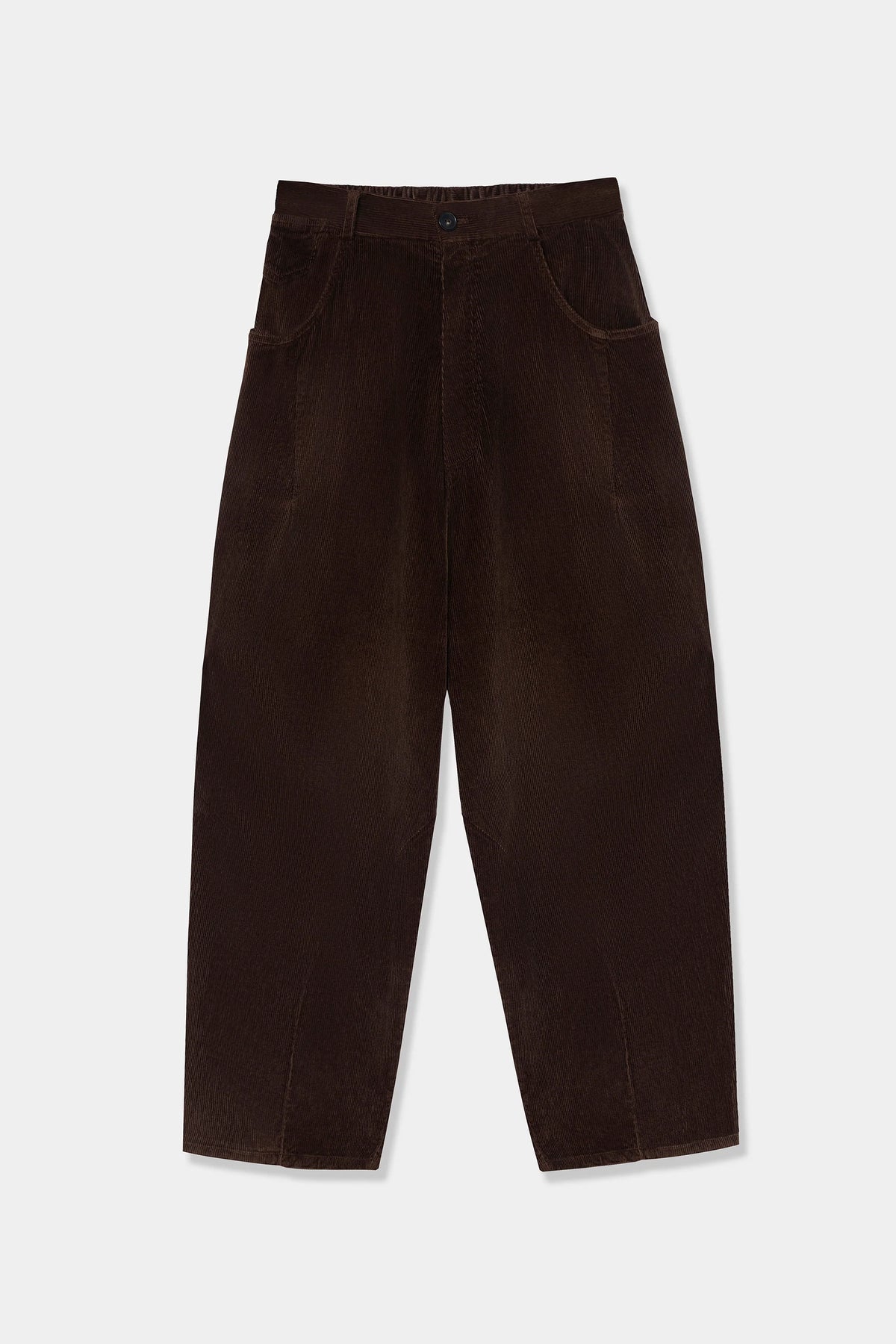 Manšestrové kalhoty Baggy BROWN