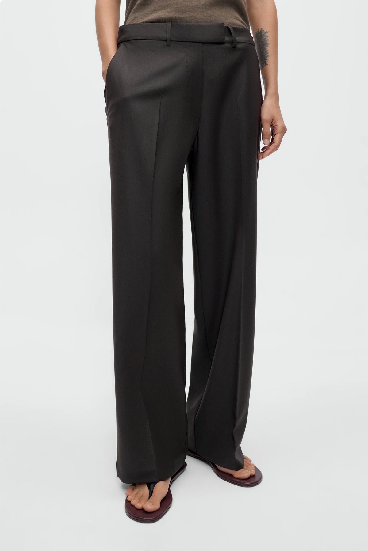 Low Rise Virgin Wool Pants