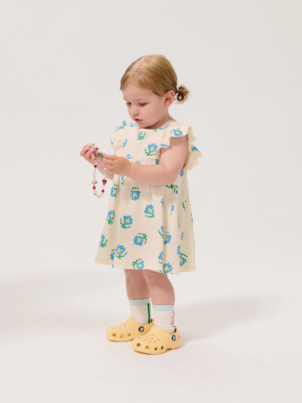 Sukienka Pixel Flowers all over ruffled dress Bobo Choses BEBE Concept 