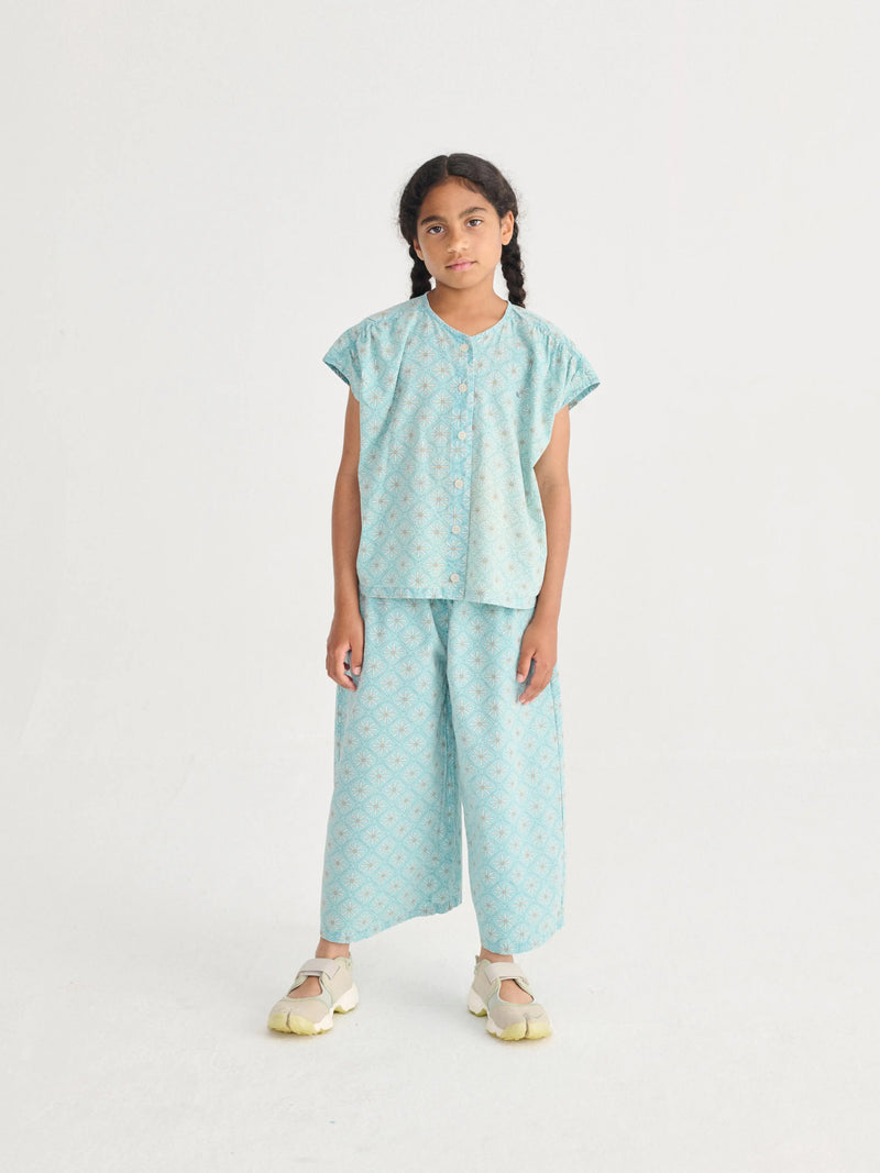 Spodnie Daisy Mosaic all over woven culotte pants Bobo Choses BEBE Concept 