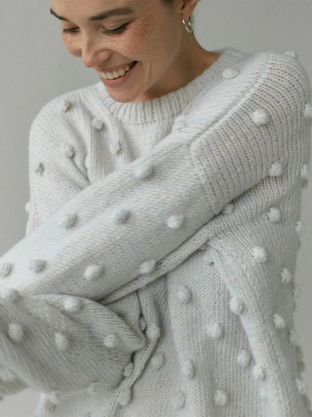 Sweter damski z wełny merino Popcorn Mille Family BEBE Concept 