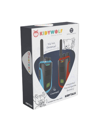 Zestaw krótkofalówek Kidytalk walkie talkie Kidywolf BEBE Concept 
