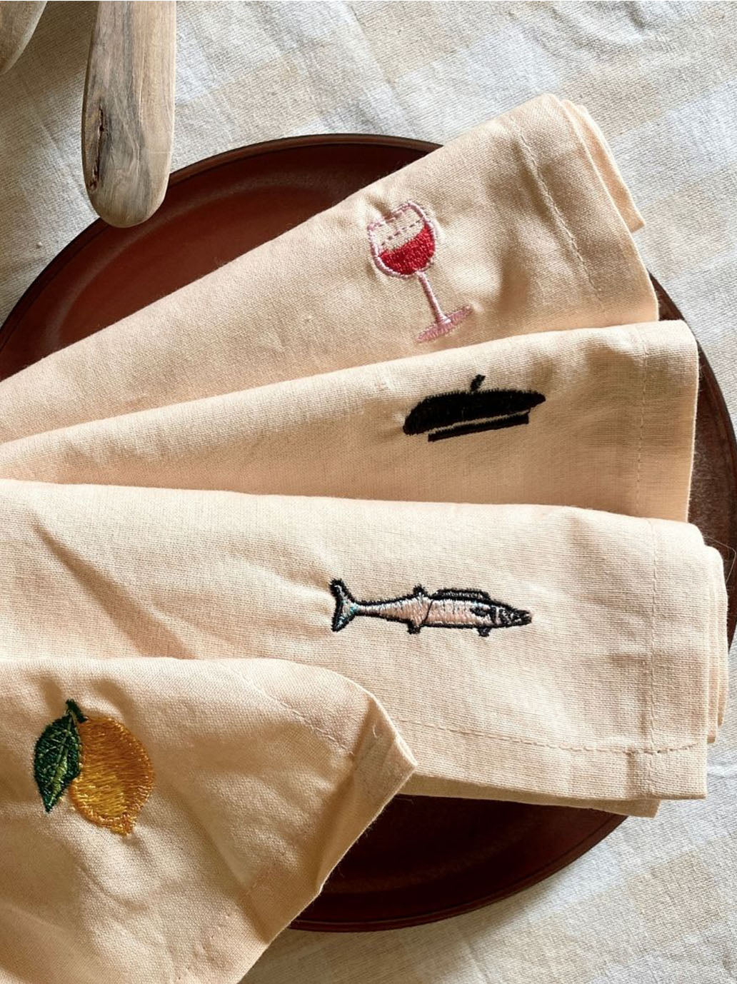 Zestaw bawełnianych serwetek Napkin Set Midnatt BEBE Concept 