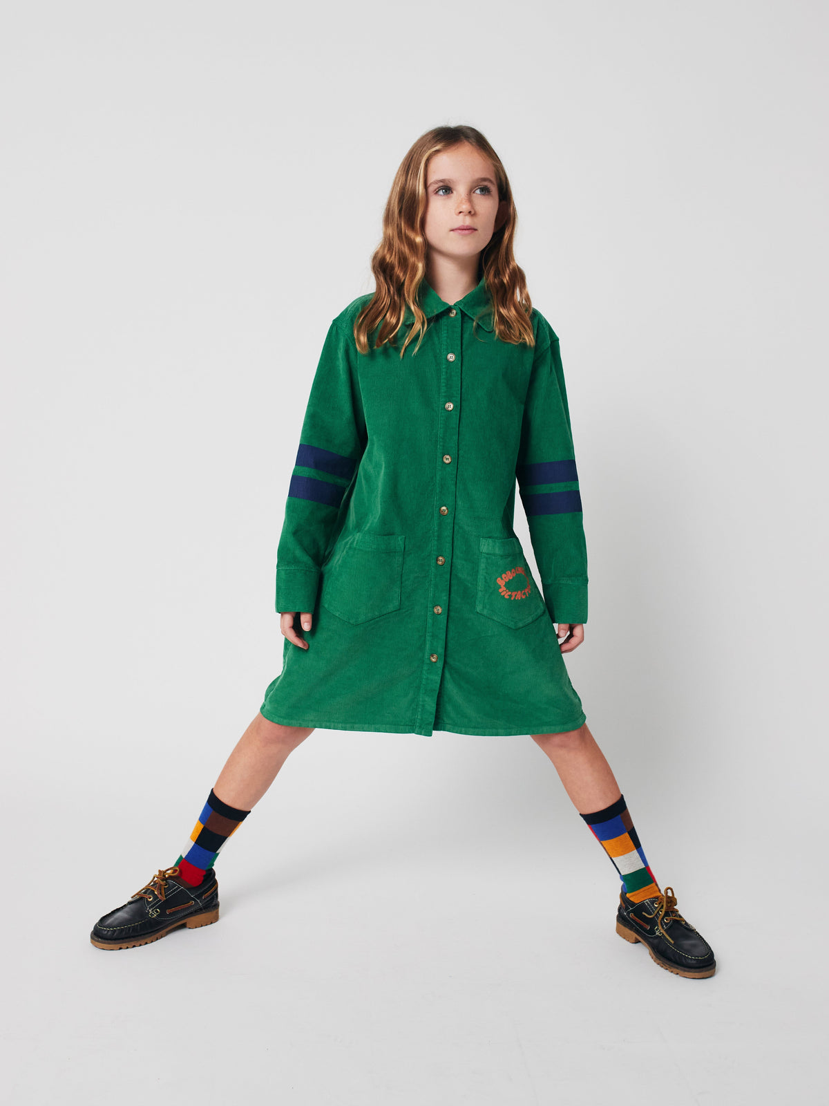 Tic Tac Toe corduroy shirt dress Kids Bobo Choses BEBE Concept 