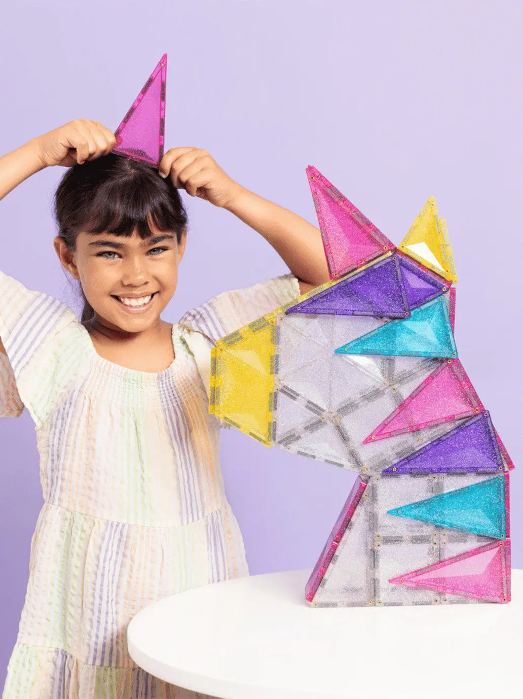 Brokatowe klocki magnetyczne Glitter Unicorn Pack Connetix BEBE Concept 