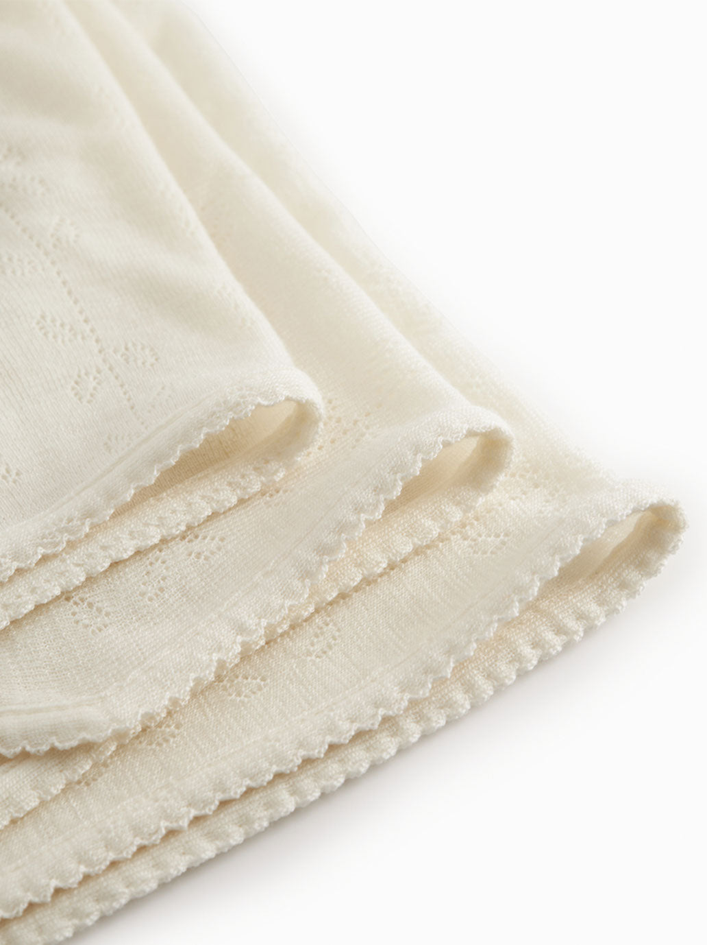 Kocyk niemowlęcy z wełny merino Alida Pointelle MarMar Copenhagen BEBE Concept 