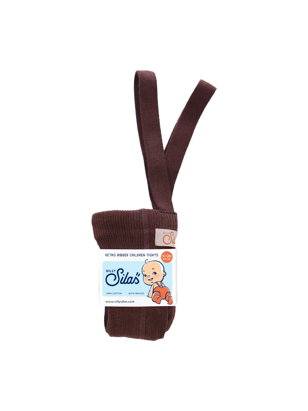 rajstopy z organicznej bawełny z szelkami w stylu vintage Silly Silas BEBE Concept 