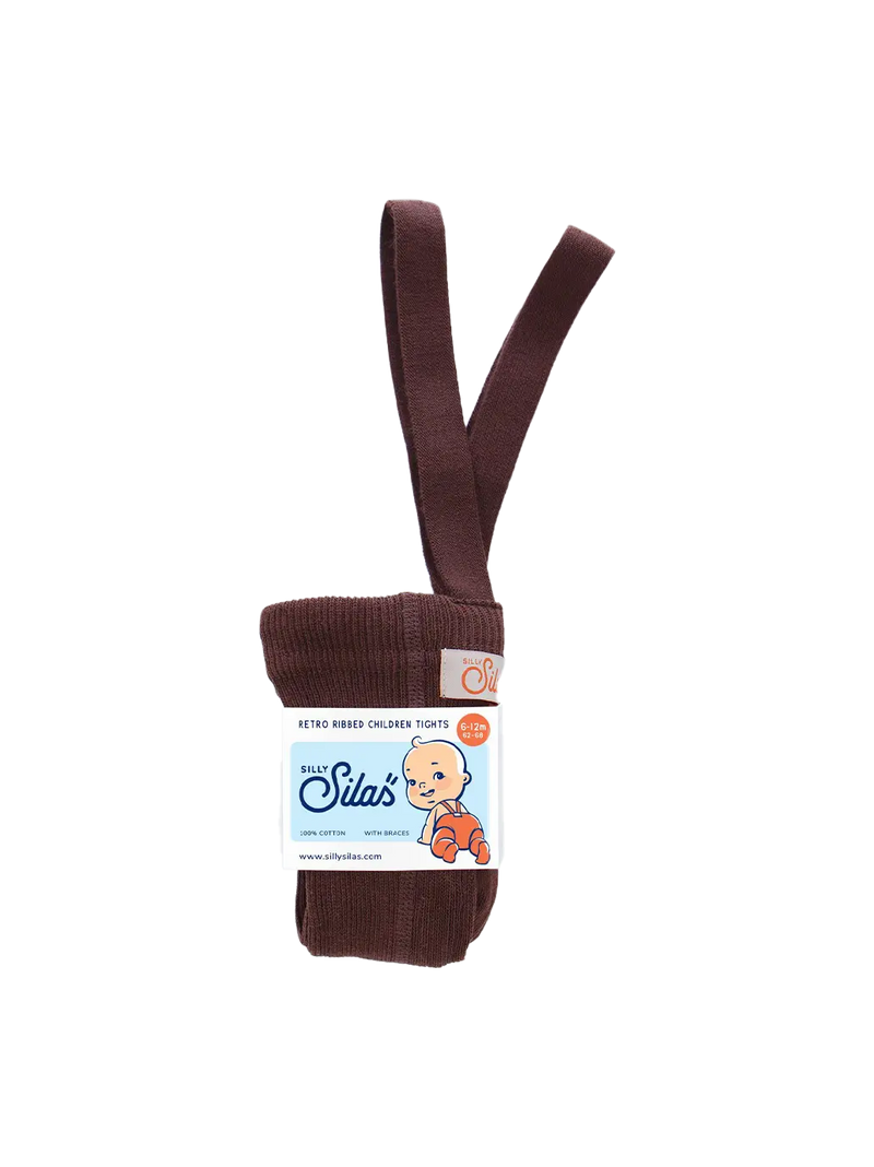 rajstopy z organicznej bawełny z szelkami w stylu vintage Silly Silas BEBE Concept 