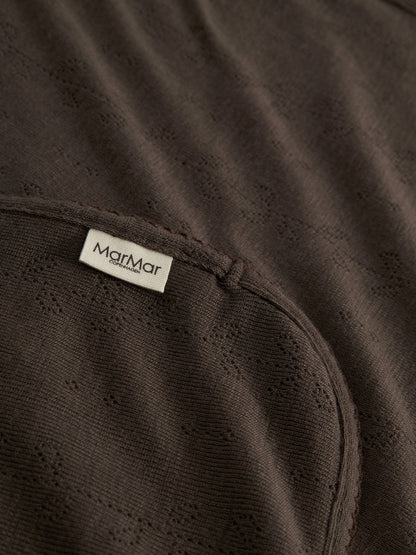 Kocyk niemowlęcy z wełny merino Alida Pointelle MarMar Copenhagen BEBE Concept 