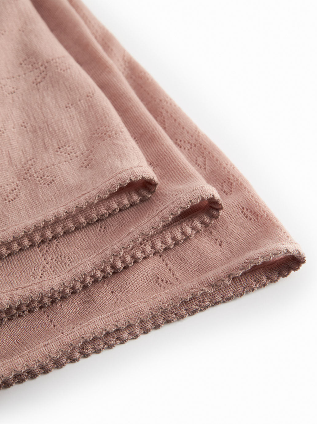 Kocyk niemowlęcy z wełny merino Alida Pointelle MarMar Copenhagen BEBE Concept 