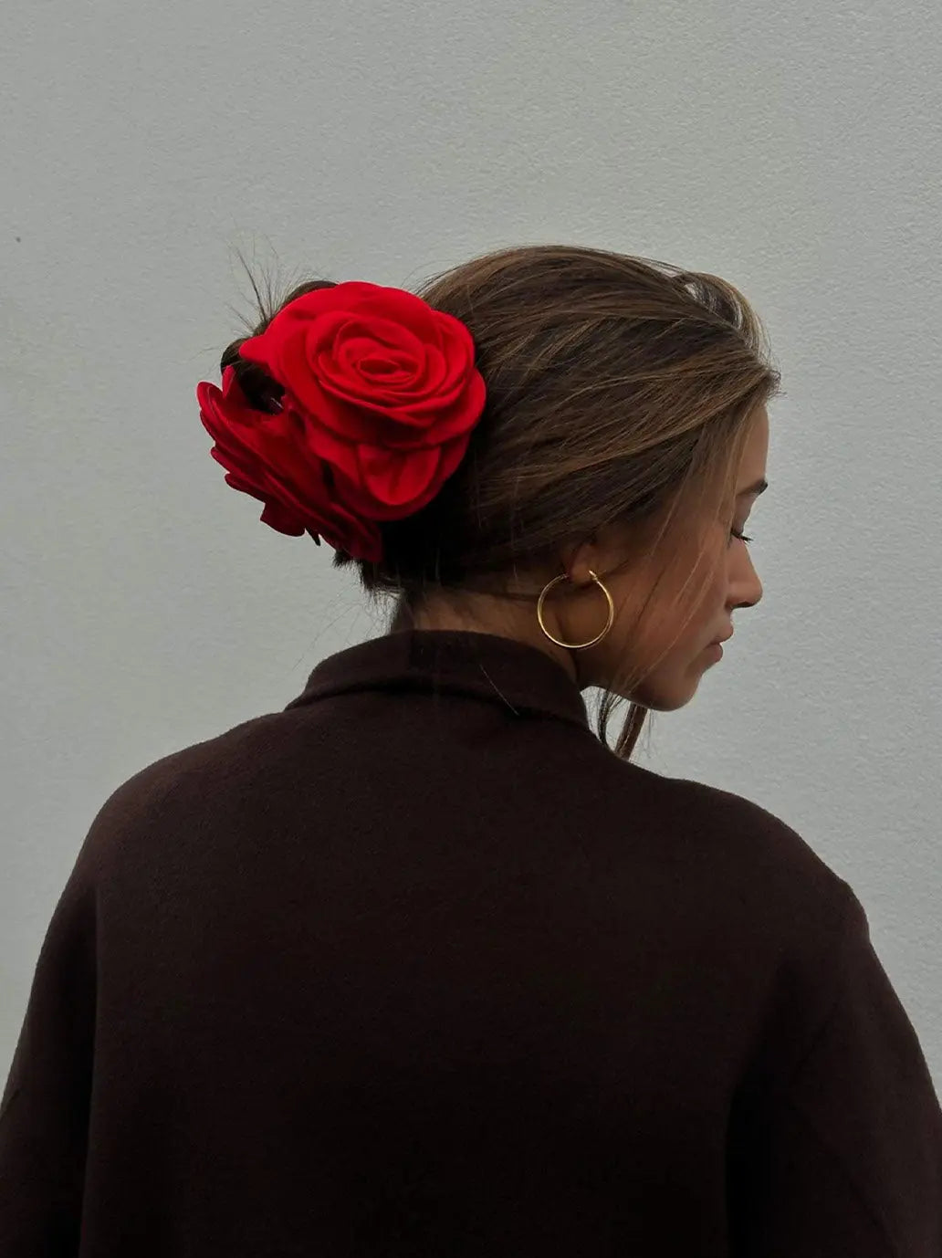 Klamra do włosów Giant Satin Rose Claw Pico BEBE Concept 