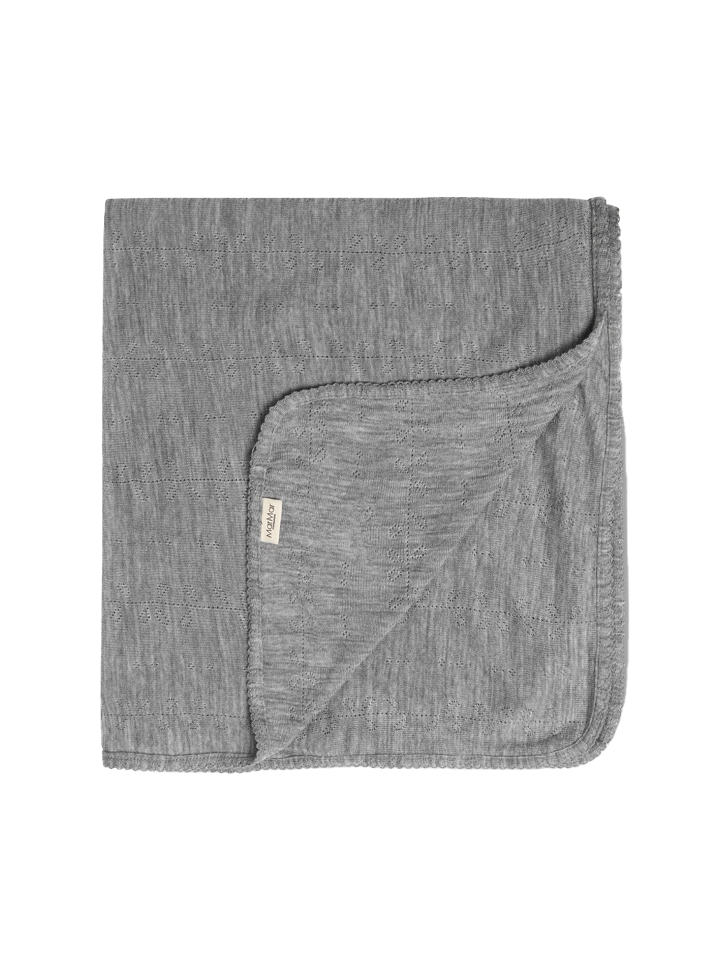 Kocyk niemowlęcy z wełny merino Alida Pointelle MarMar Copenhagen BEBE Concept 