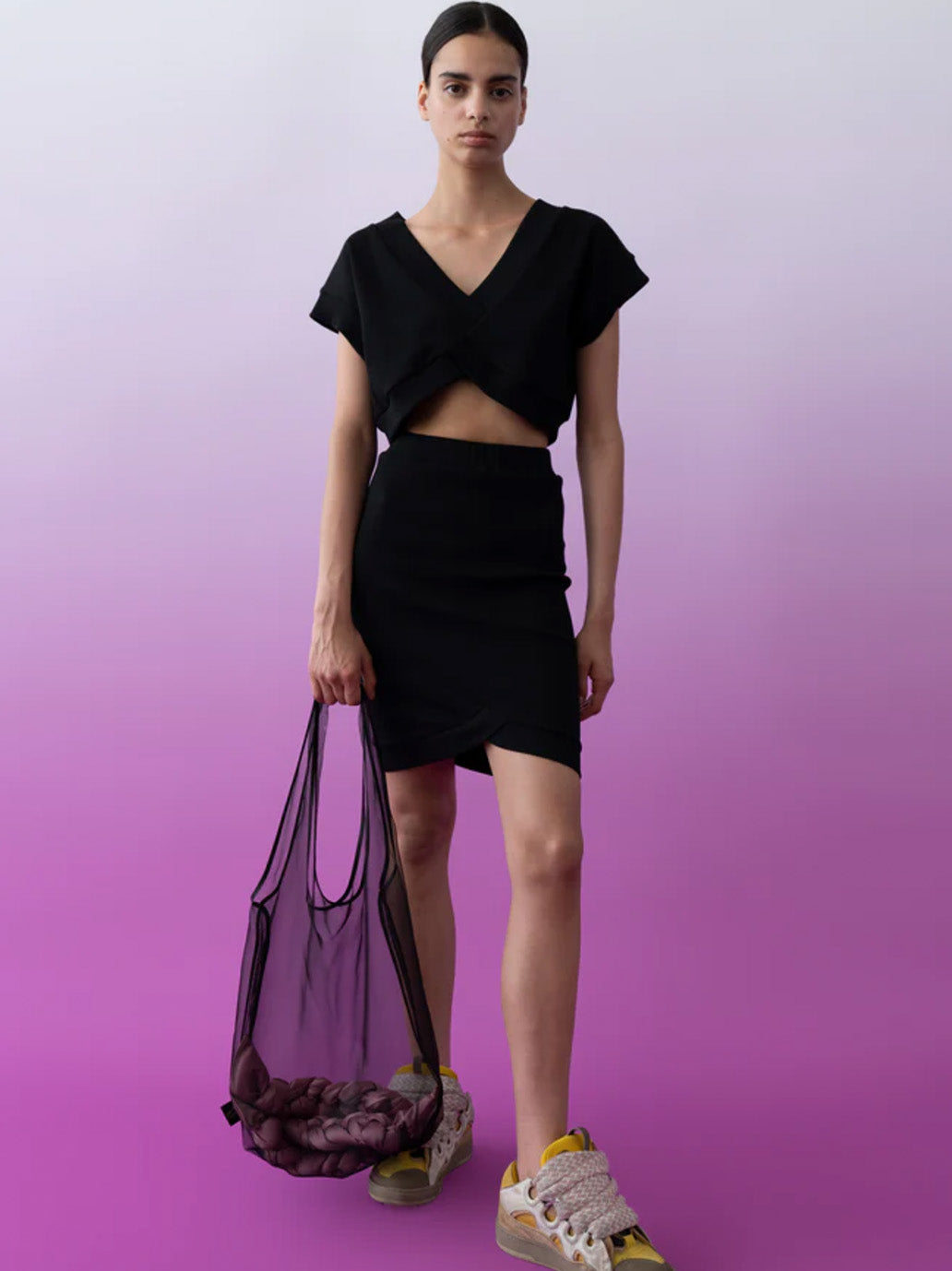 Organza shopper bag black Vanity Nap BEBE Concept 