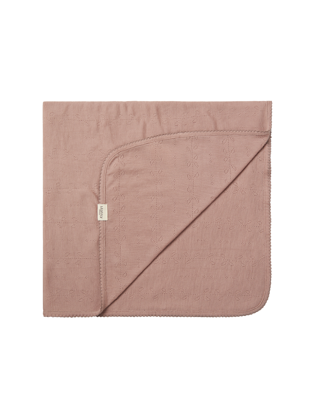 Kocyk niemowlęcy z wełny merino Alida Pointelle MarMar Copenhagen BEBE Concept 