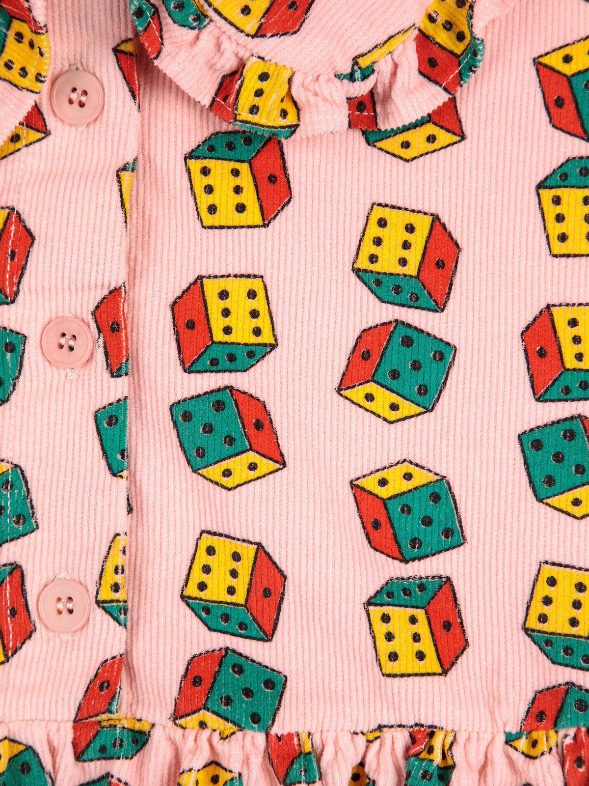Dices all over micro corduroy dress Kids Bobo Choses BEBE Concept 