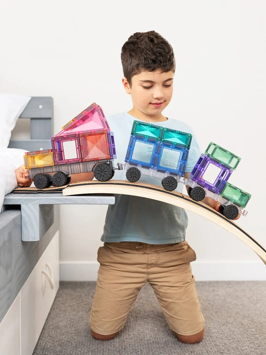 Klocki magnetyczne Pastel Transport Pack Connetix BEBE Concept 