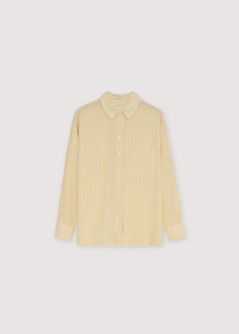 Alheli Woman Shirt Mimosa Yellow Stripes The New Society BEBE Concept 