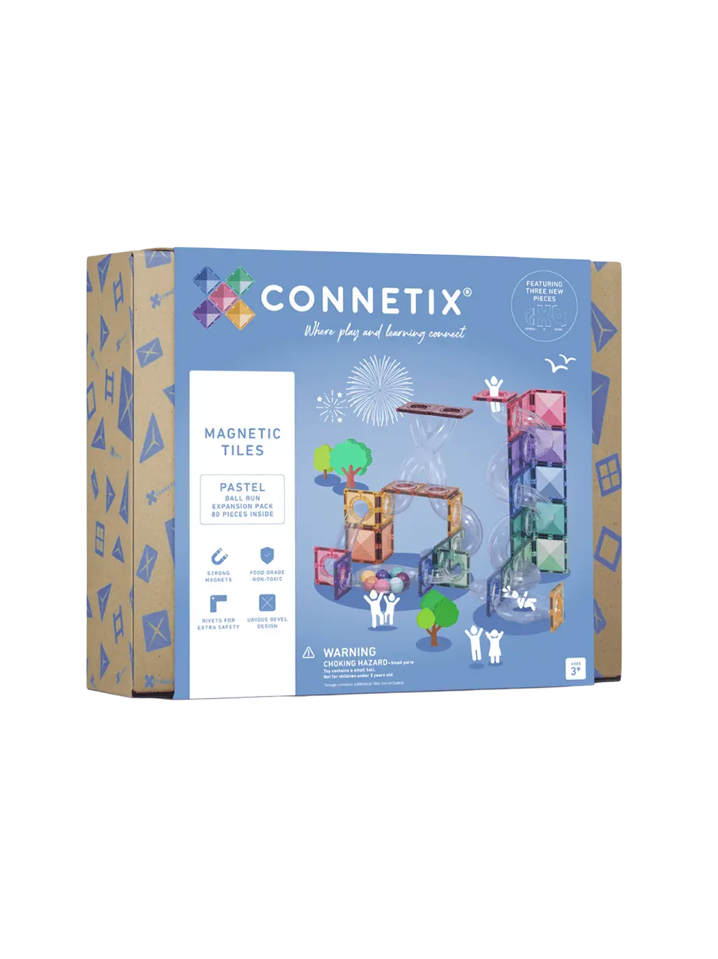 Klocki magnetyczne kulodrom Pastel Ball Run Expansion Pack Connetix BEBE Concept 