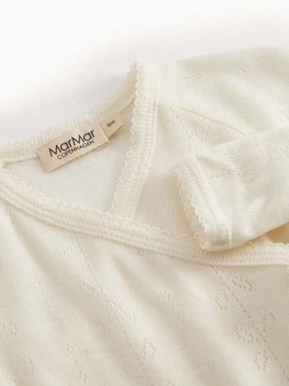 Śpioszki niemowlęce merino Rubetta Pointelle MarMar Copenhagen BEBE Concept 
