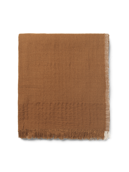 Pled z mieszanki bawełny, wełny merino i lnu Weaver Throw Ferm Living BEBE Concept 
