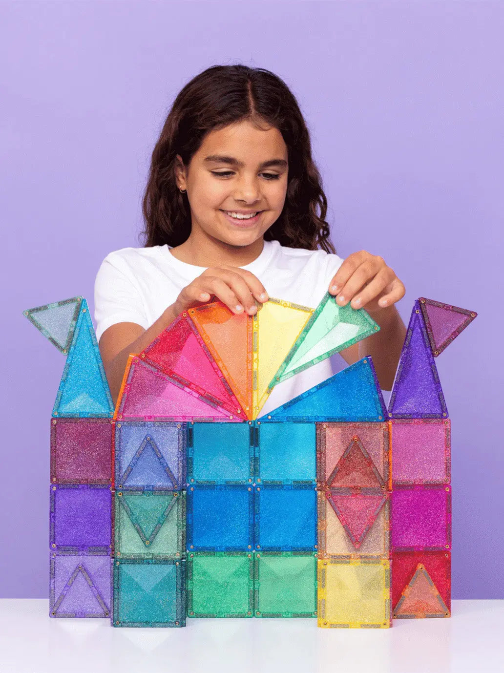 Brokatowe klocki magnetyczne Glitter Castle Pack Connetix BEBE Concept 