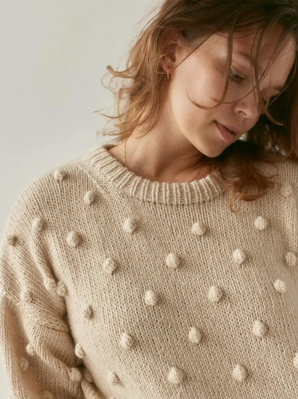 Sweter damski z wełną merino Popcorn Mille Family BEBE Concept 