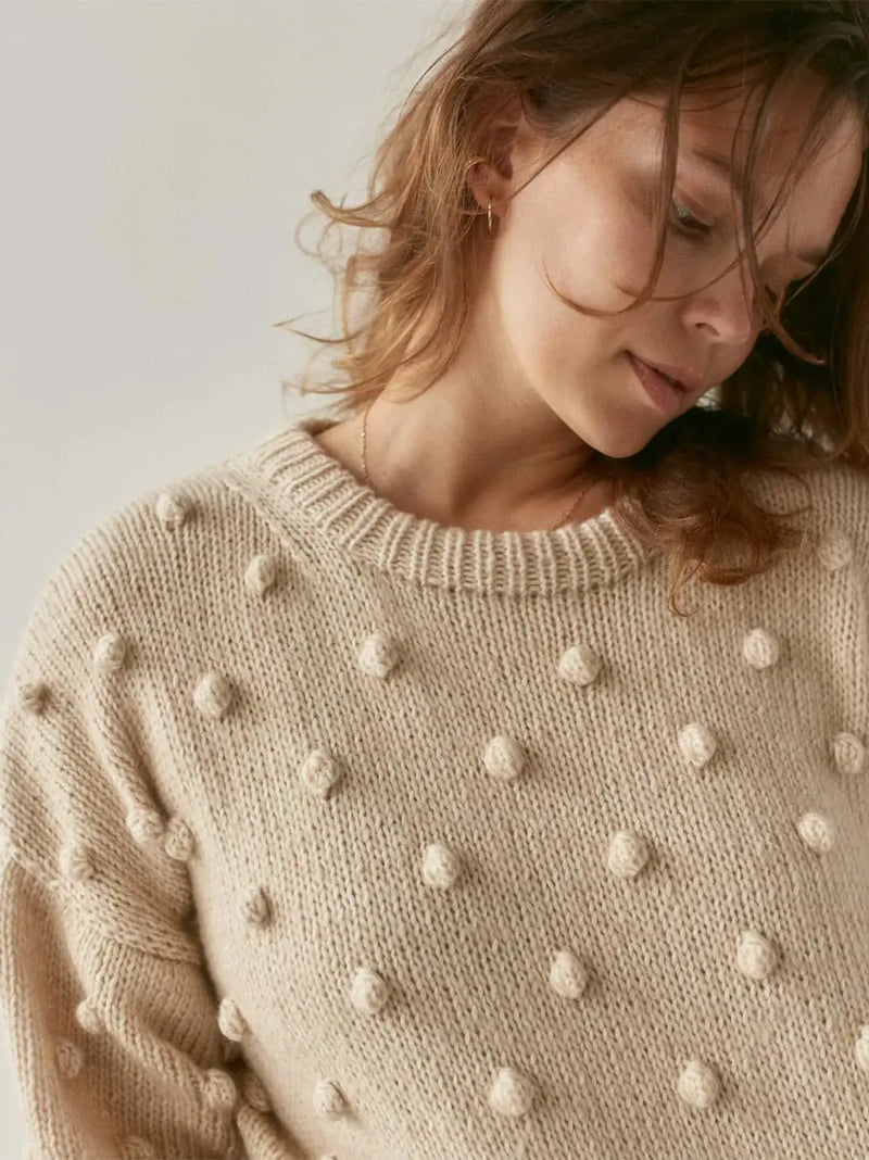 Sweter damski z wełną merino Popcorn Mille Family BEBE Concept 