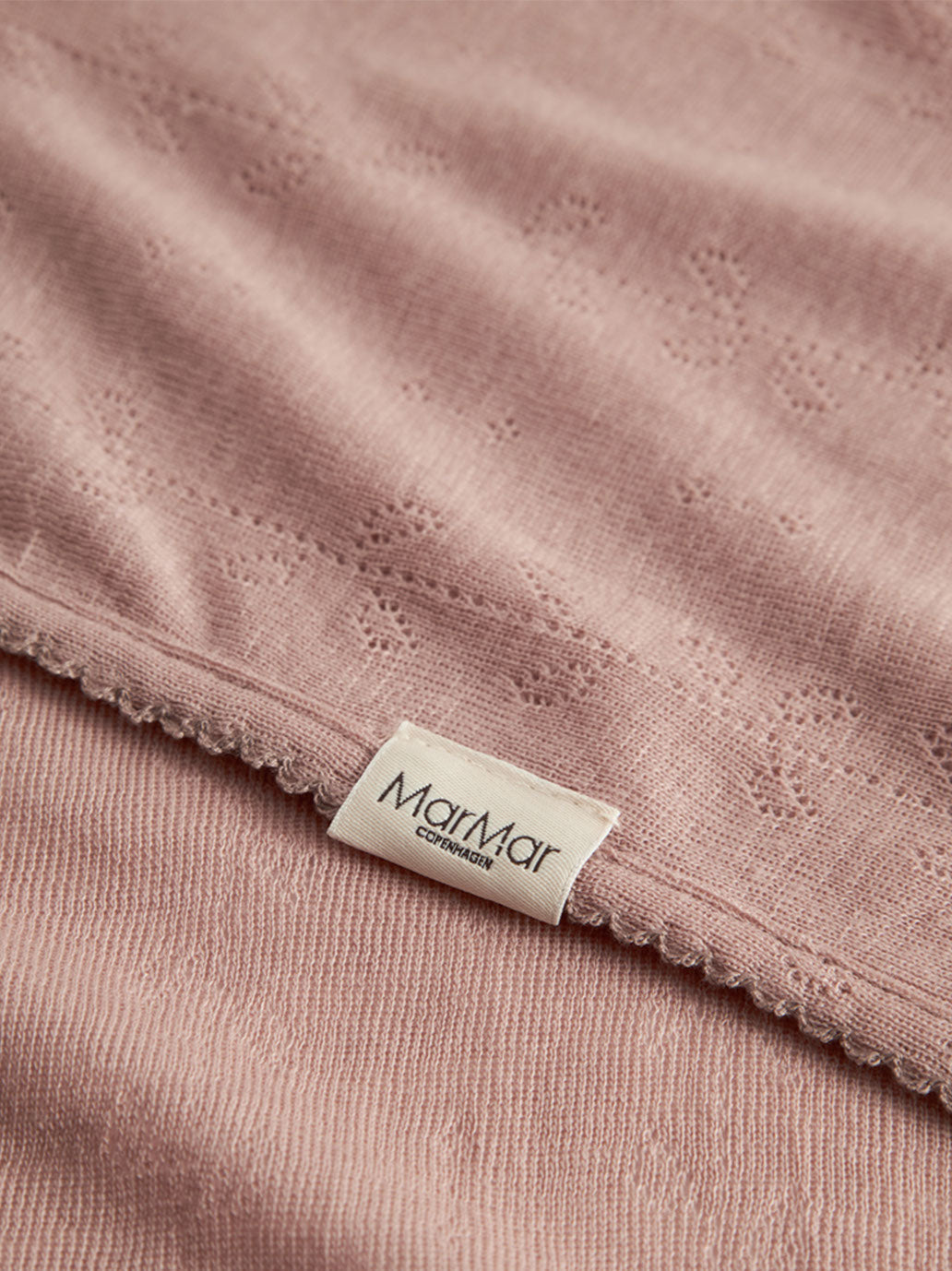 Kocyk niemowlęcy z wełny merino Alida Pointelle MarMar Copenhagen BEBE Concept 