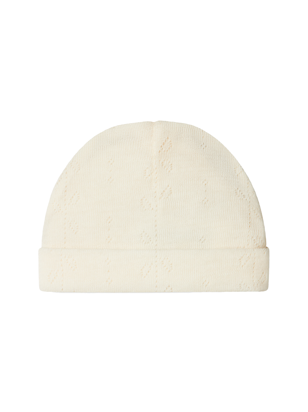 Czapeczka niemowlęca z merino Aiko Pointelle MarMar Copenhagen BEBE Concept 