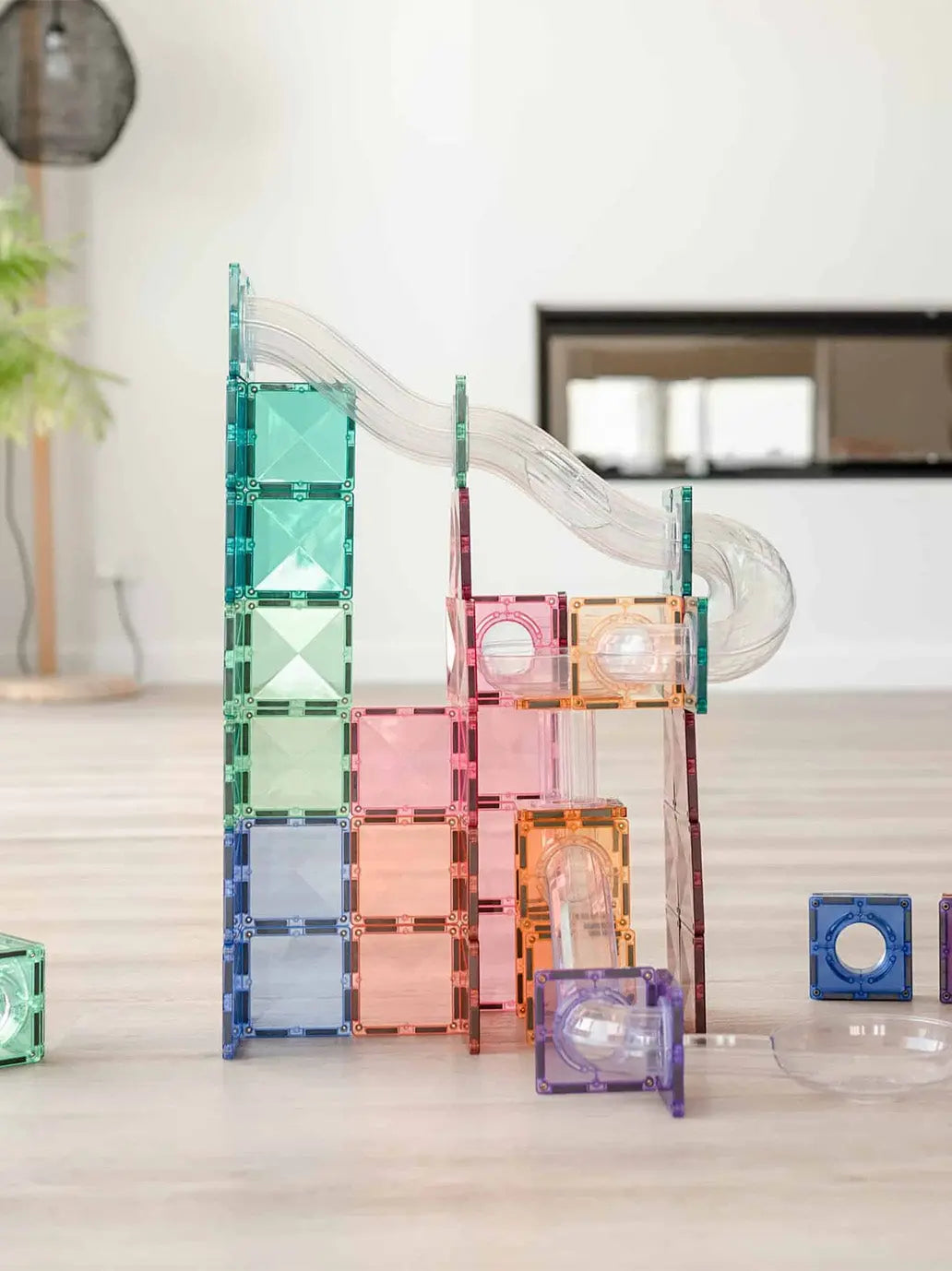 Klocki magnetyczne kulodrom Pastel Ball Run Expansion Pack Connetix BEBE Concept 