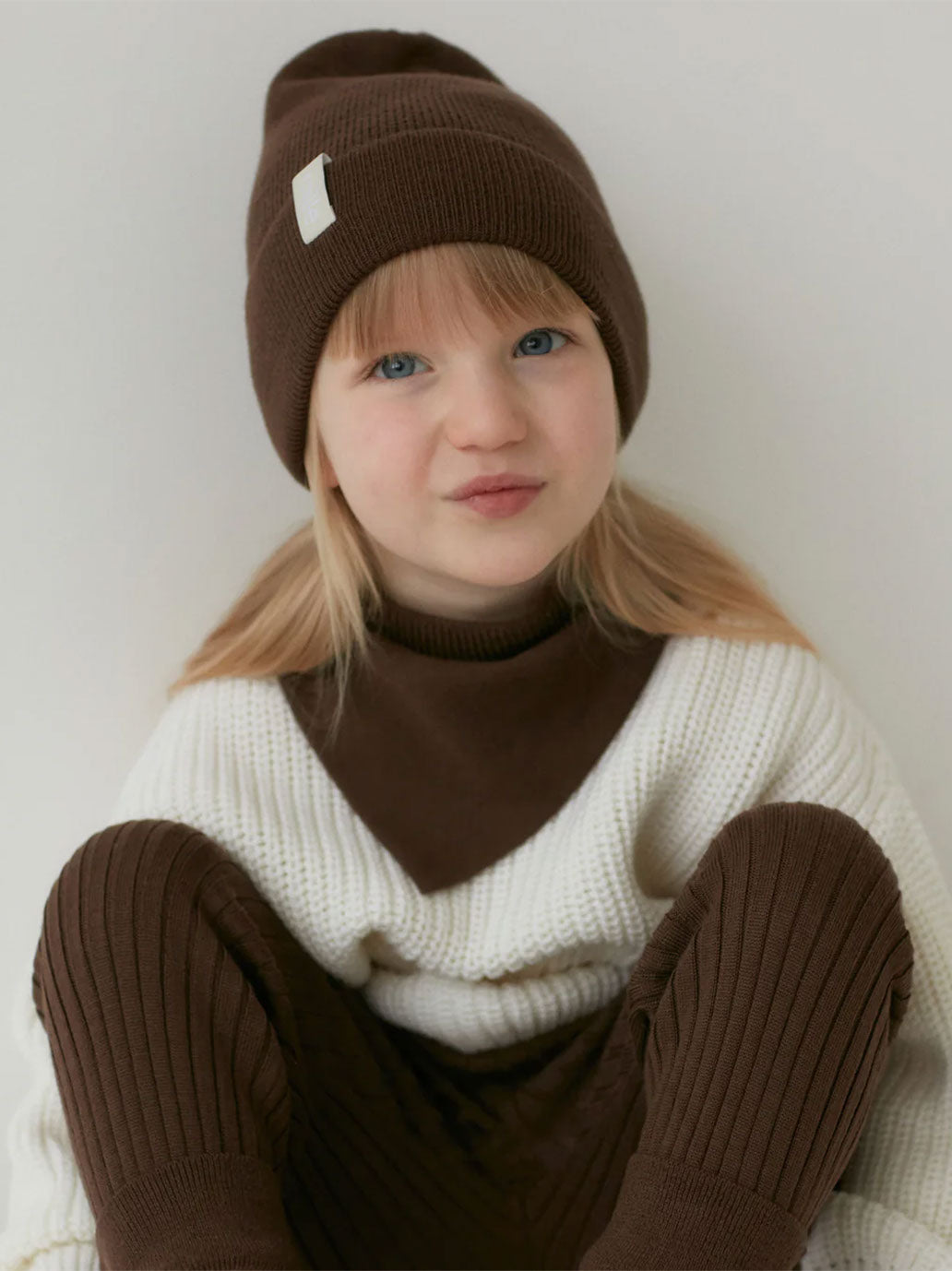 Cienka czapka z wełny merino Fine Mille Family BEBE Concept 