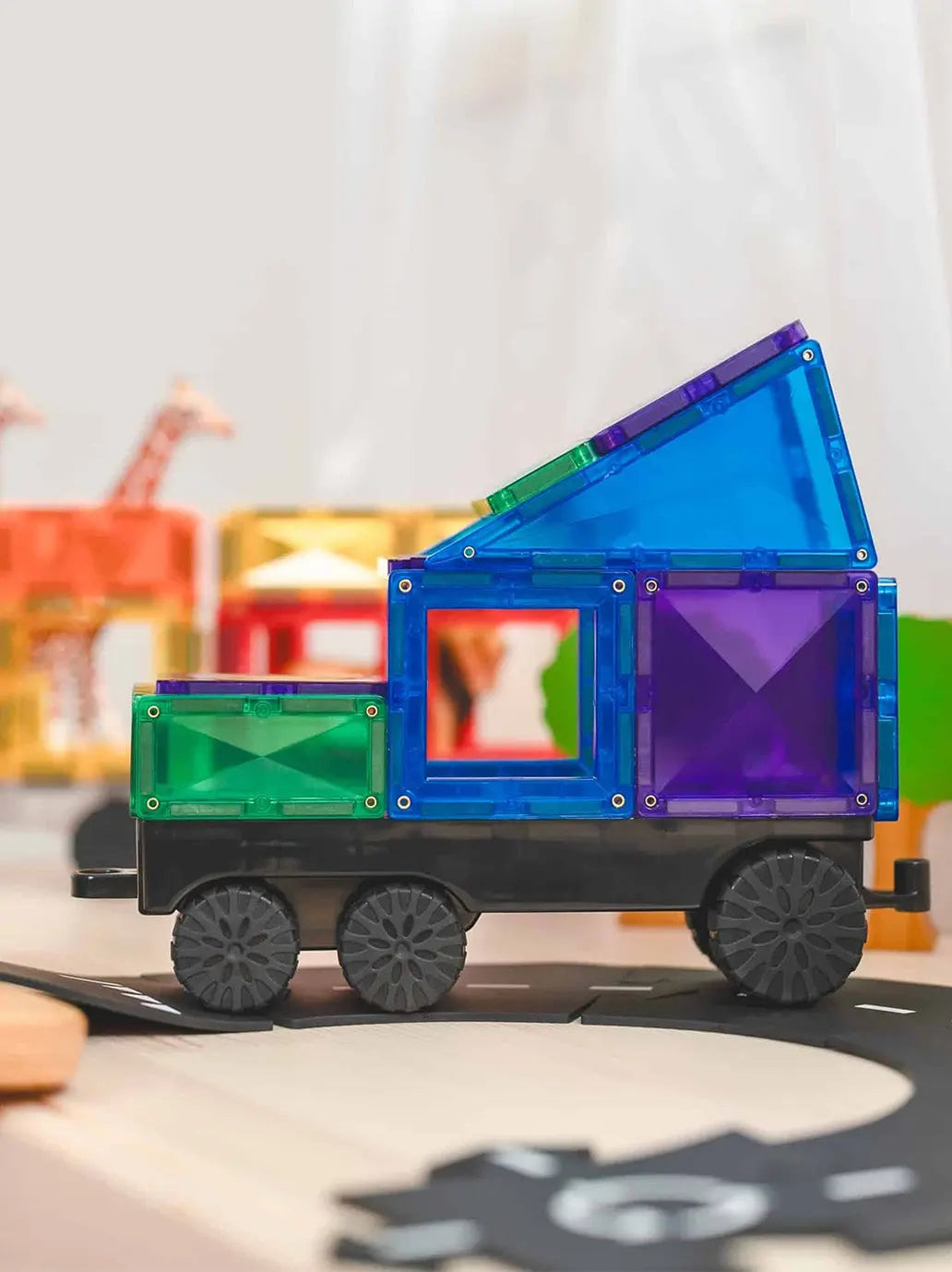Klocki magnetyczne Rainbow Transport Pack Connetix BEBE Concept 