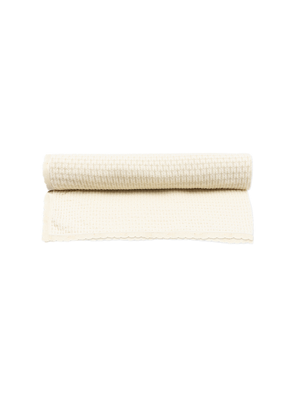 Coperta Fanga Venti Pointelle in cotone ANTIQUE WHITE