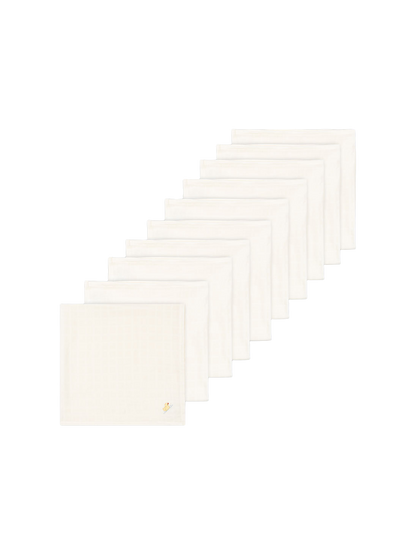 Zestaw pieluszek muślinowych Fanga Nuvoli 10-pack ANTIQUE WHITE