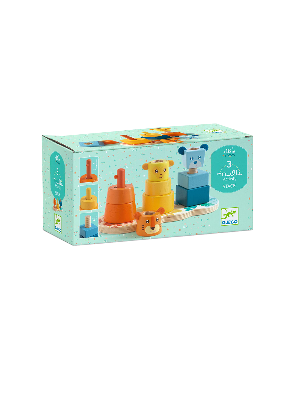 Drewniana układanka zwierzątka Multi Stack Djeco BEBE Concept 