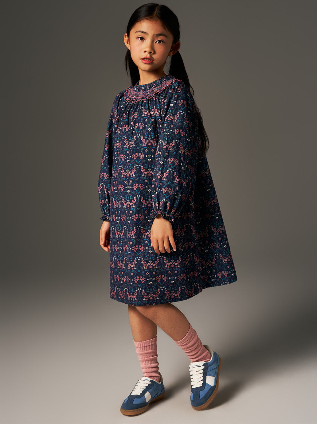 Sukienka Carol Dress Blue Art Nouveau C'era una volta BEBE Concept 