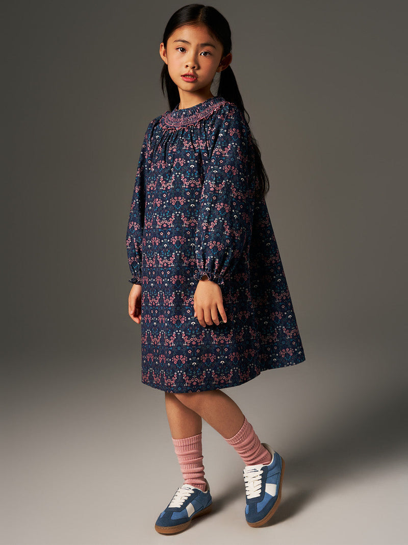 Sukienka Carol Dress Blue Art Nouveau C'era una volta BEBE Concept 
